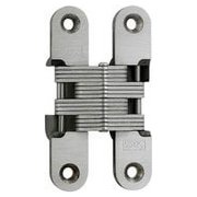 SOSS 212 Stainless Steel Invisible Hinge with Holes for Wood or Metal Applications, Mortise Mounting, Satin Stainless Steel Exterior Finish