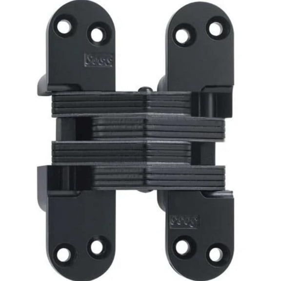 SOSS 21819 1-1/8" x 4-5/8" Heavy Duty Invisible Hinge for 1-3/4" Doors Black Finish