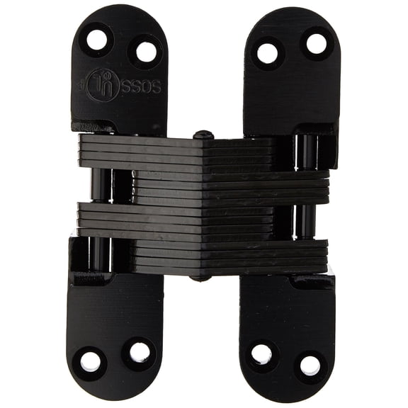SOSS 418 Alloy Steel 20/90/180 Min. Fire Rated Hinge for 1.75" Doors, Black E-Coat Exterior Finish
