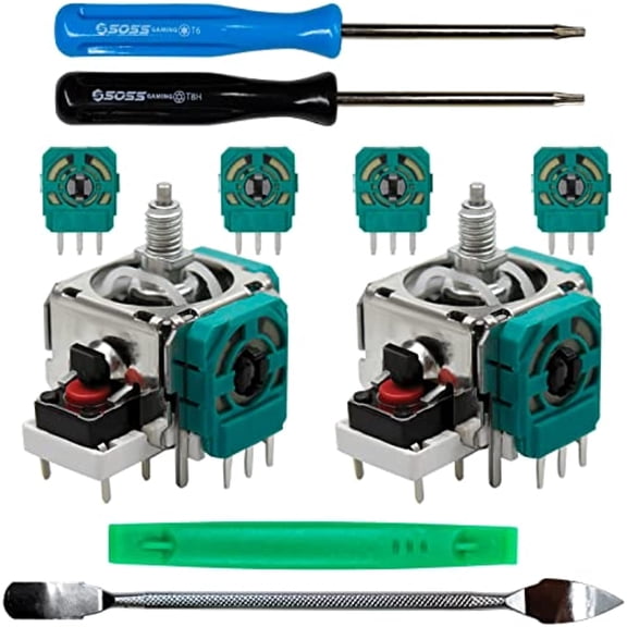 SOSS GAMING Genuine Analog Joystick Repair Kit for Xbox One Elite Series 2 Controllers - Module 3D Thumbstick - Fix Stick Drift, Broken, and Loose Joysticks