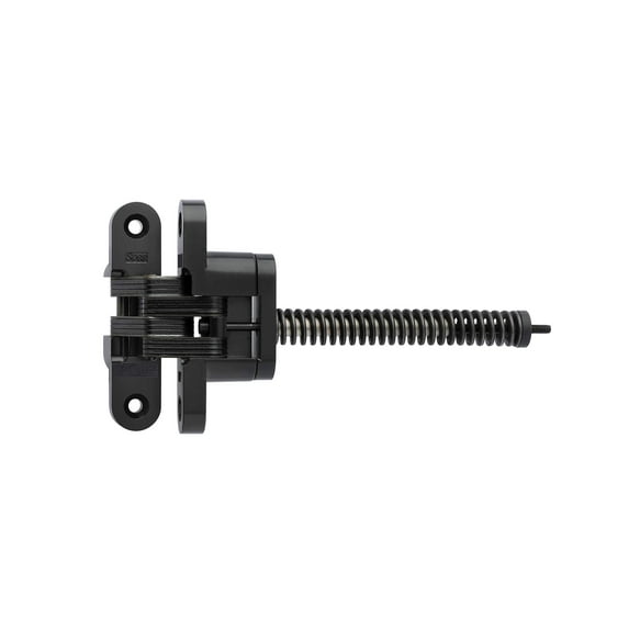 Soss 216ICUS19 1.375" Invisible Spring Closer Hinge For Doors - Black