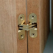 SOSS Satin Brass 3/8 In. x 1 In. Invisible Hinge, 2-Pack