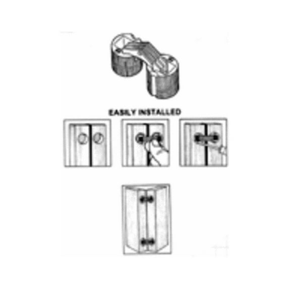 Surface Mount Single Door Hinge Size: 12mm Hinge / Thickness 5/8"
