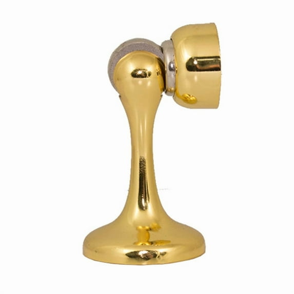 SOSS Magnetic Bright Brass Door Stop with Hidden Screw Mounts MDHBUS3-HS