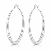 Women Fashion Hoop Earrings, Silver Ear Stud Earrings, Gift for Women, 1.58 Inch By PULMCheerger