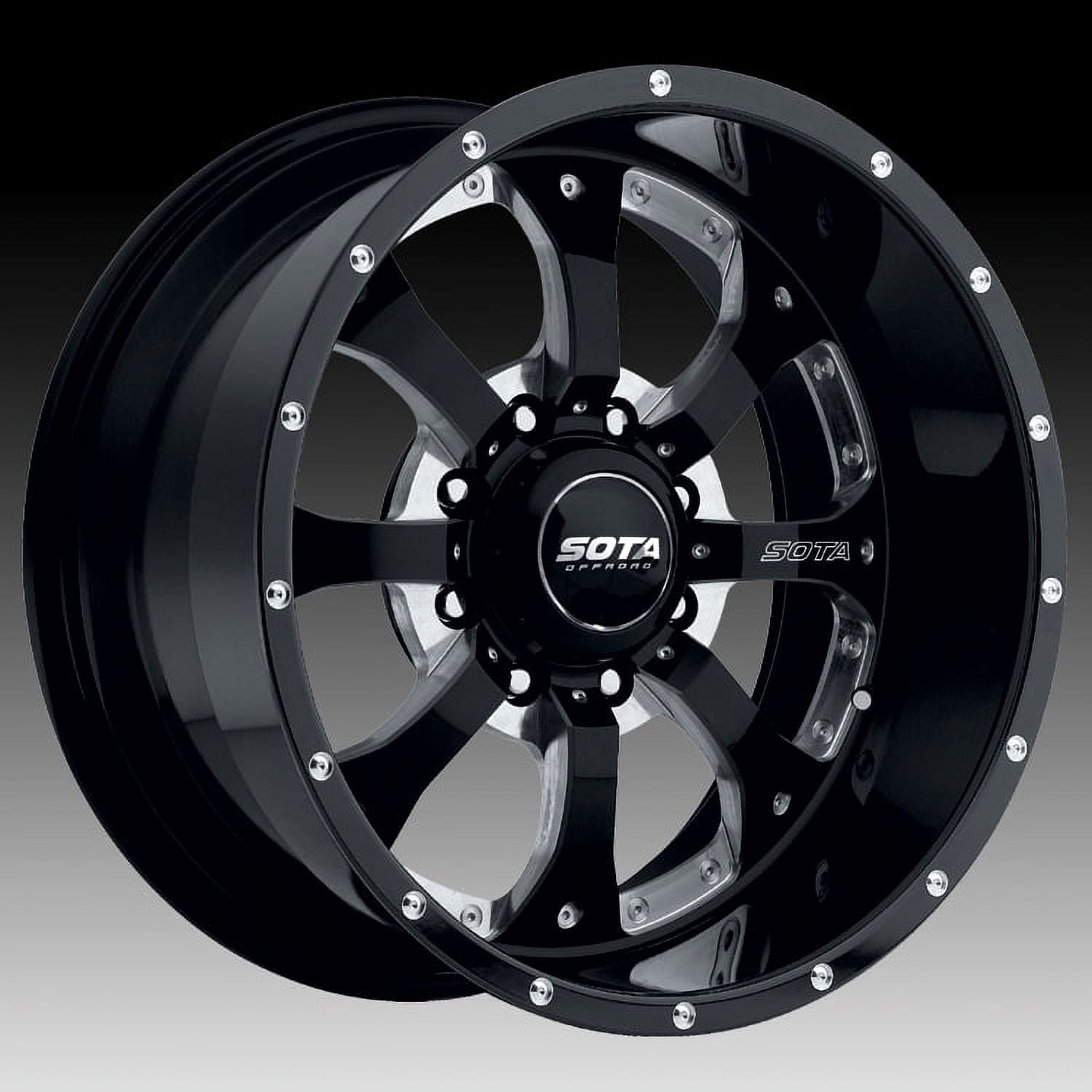 SOTA NOVAKANE 8 18x9 8x180 0mm Death Metal (Black Milled) 130mm