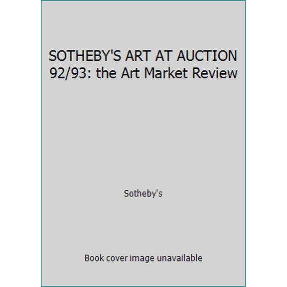 Pre-Owned SOTHEBY'S ART AT AUCTION 92/93: the Art Market Review (Hardcover) 1850295387 9781850295389