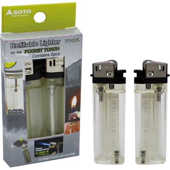 SOTO Refillable Lighters for Camping and Outdoor Use, 3 x 7/8 x 3/8 inches