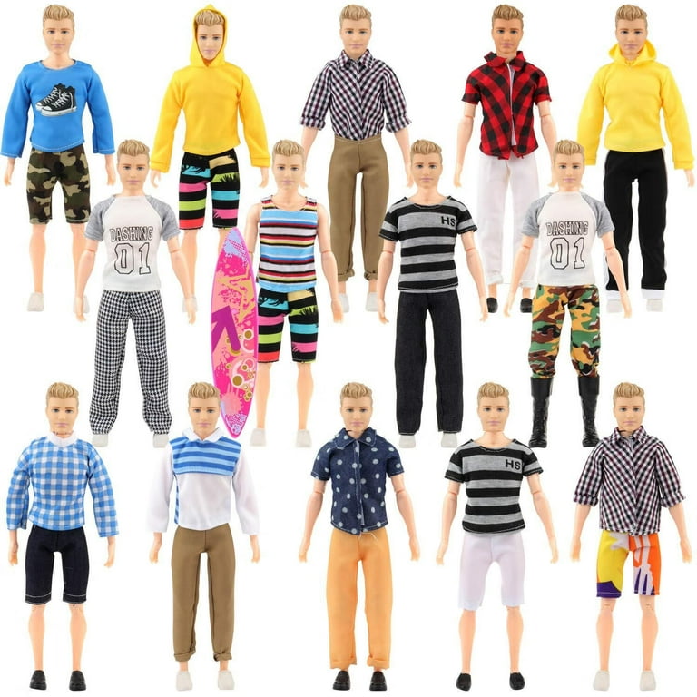 Lot 8 Items Doll Clothes for Ken Doll Include Random 3 Pcs Casual Wear + 3  Pcs D