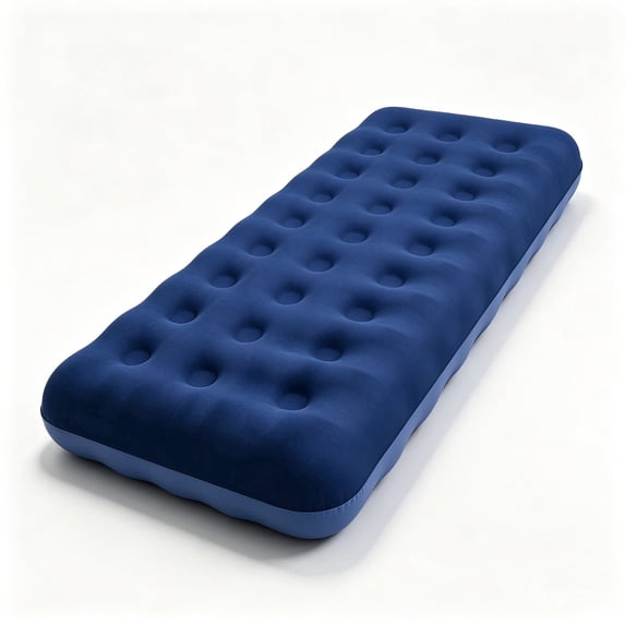 SOTOS Twin Air Mattress with Flocked Top, 12 inch Air Bed, Inflatable Bed for Camping Guest Home Use Portable