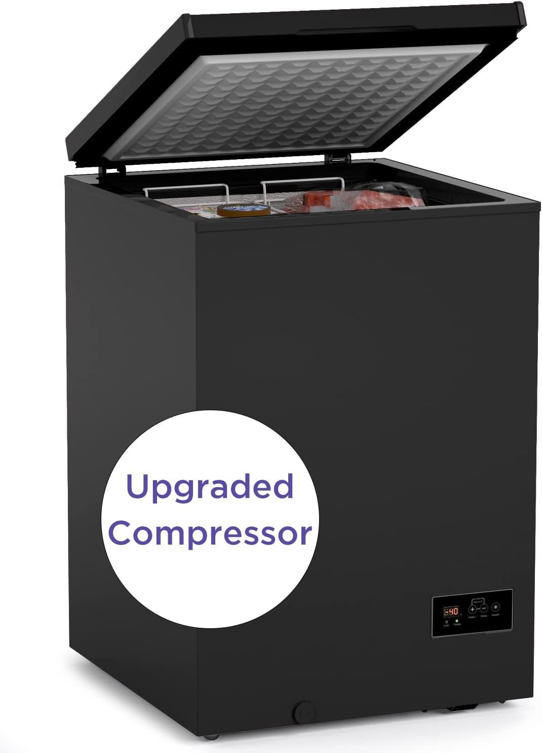 SOUKOO Chest Freezer Superlow temperature Freezers 14℉ to 40℉ (Black