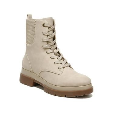 SOUL BY NATURALIZER Womens Beige Water Resistant Ozzy Round Toe Block Heel Lace-Up Combat Boots 11 W