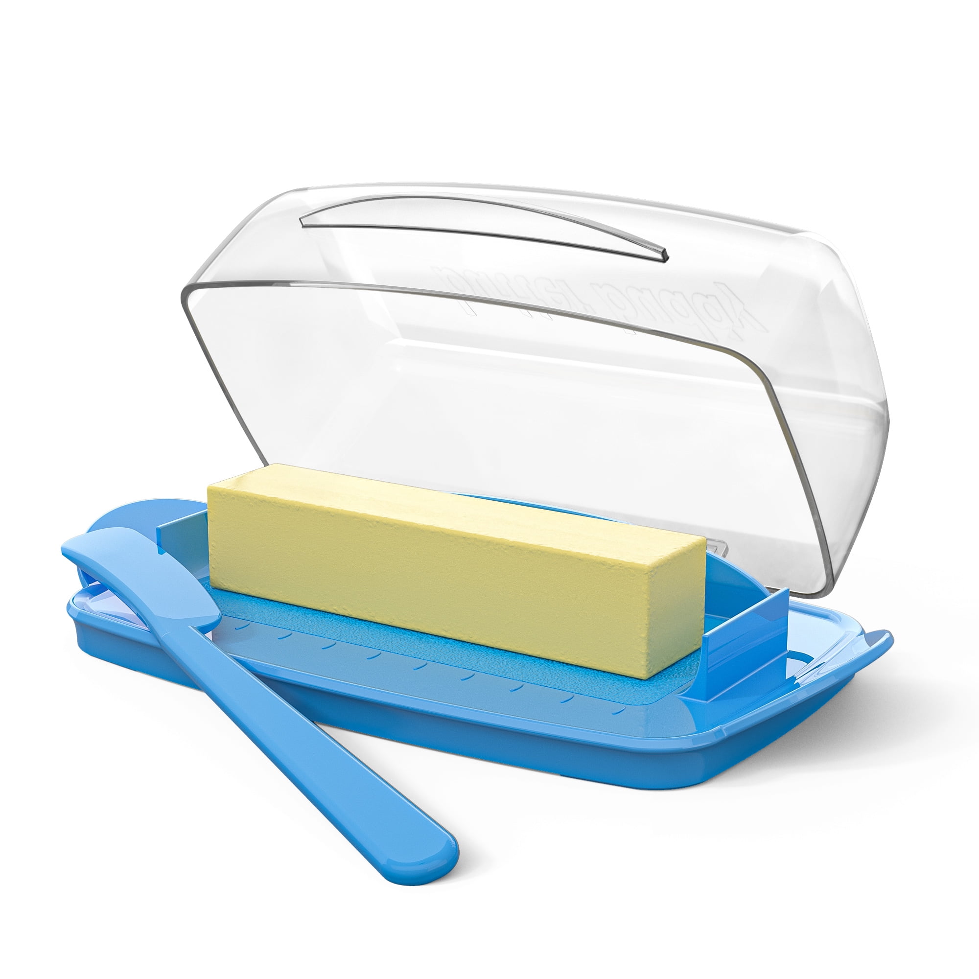 SOUL CREAT Flip Lid Butter Dish, Butter Tray with Spreader, Plastic