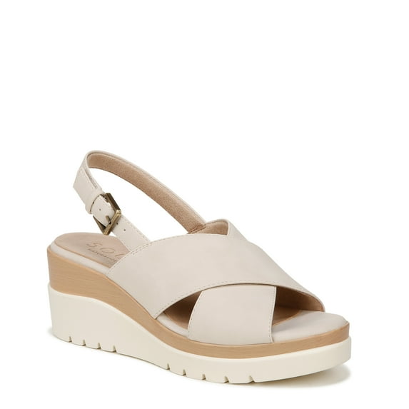 SOUL Naturalizer Womens Goodtimes-Slingback Wedge Sandals - Medium & Wide Width