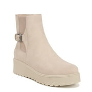 Soul by Naturalizer Womens Jayda Platform Lug Sole Chelsea Boot Porcelain Nubuck 8W
