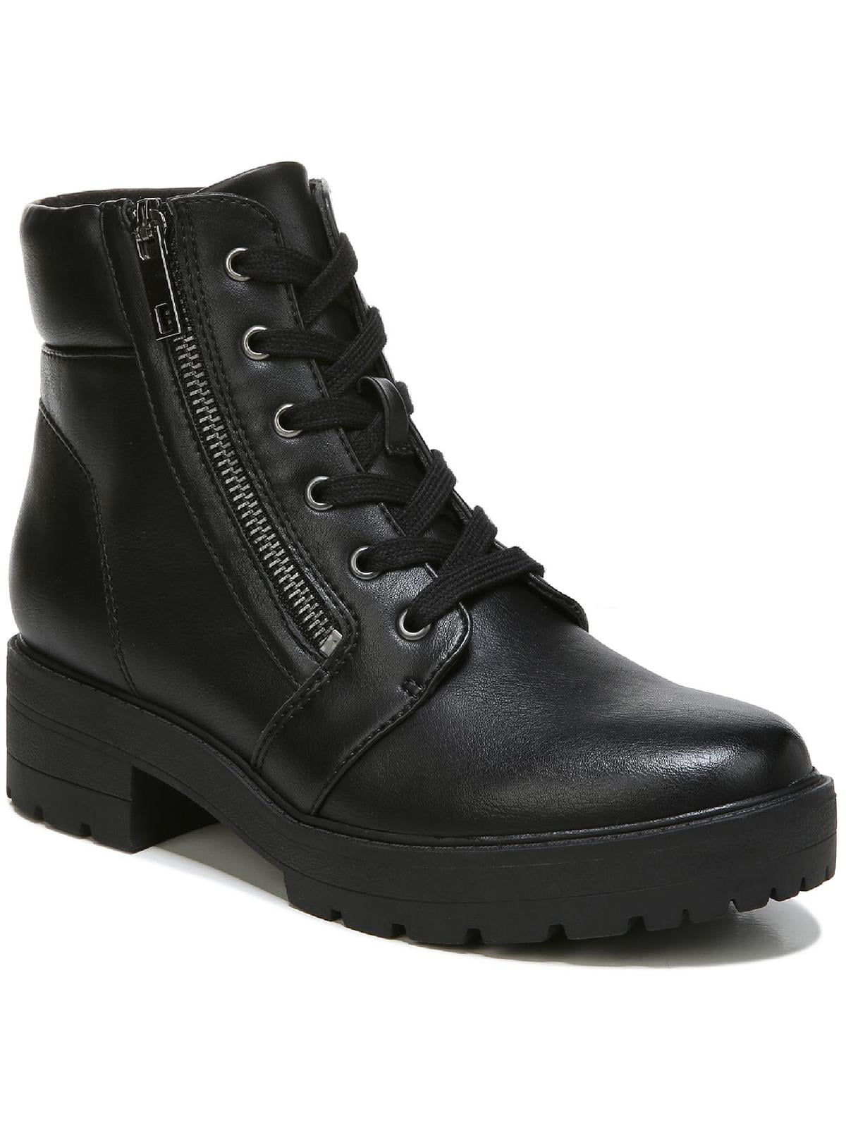ミドルブーツ STUART WEITZMAN Women Boots SK037REVERIELACEUPBOOTIESMOBLK B Stuart Weitzman Womens Ultra Pull On Faux Leather Combat