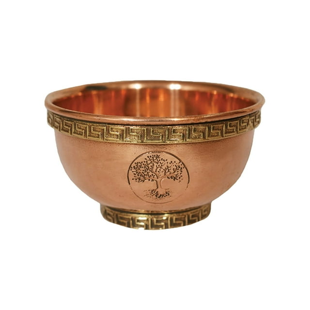 SOUL STICKS Copper Smudge Burner Bowls for Smudging, Sage and Incense Burning Copper Offering Bowl Tree of Life - A