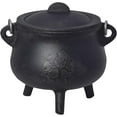 thumbnail image 1 of SOUL STICKS Reusable 6 Cast Iron Cauldron with Lid and Hanging Handle for Spell Casting, Smudging, Ritual & Blessings Pot Belly Witchcraft (Tree of Life), 1 of 7
