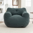 thumbnail image 1 of SOULART 37.00" Bean Bag Chair, Green High-Density Foam Bean Bag Sofa with Armrests, Stuffed Comfy Chair for Adults in Living Room, Bedroom, Reading, 1 of 9