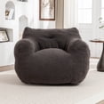 thumbnail image 1 of SOULART 37.00" Bean Bag Chair, Grey High-Density Foam Bean Bag Sofa with Armrests, Stuffed Comfy Chair for Adults in Living Room, Bedroom, Reading, 1 of 10