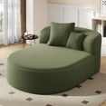 thumbnail image 1 of SOULART 51.6" Cloud Couch, Green Modern Chaise Lounge Sofa with Boneless Compression Design and Two Supportive Pillows for Living Room, 1 of 12