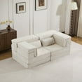 thumbnail image 1 of SOULART 78.74" Loveseat Sofa,White Convertible Floor Sofa Bed,Boneless Sectional Sofa,No Assembly Required, 1 of 8