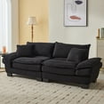 thumbnail image 1 of SOULART 84" Cloud Couch, Black Sectional Sofa, Loveseat for Small Spaces with Pillows, 1 of 12