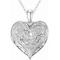 thumbnail image 1 of SOULMEET 10K 14K 18K Solid White Gold Heart Locket That Holds Picture Personalized Infinity Sunflower/Starburst/Rose Locket Necklace Gift for Women Man, 1 of 9