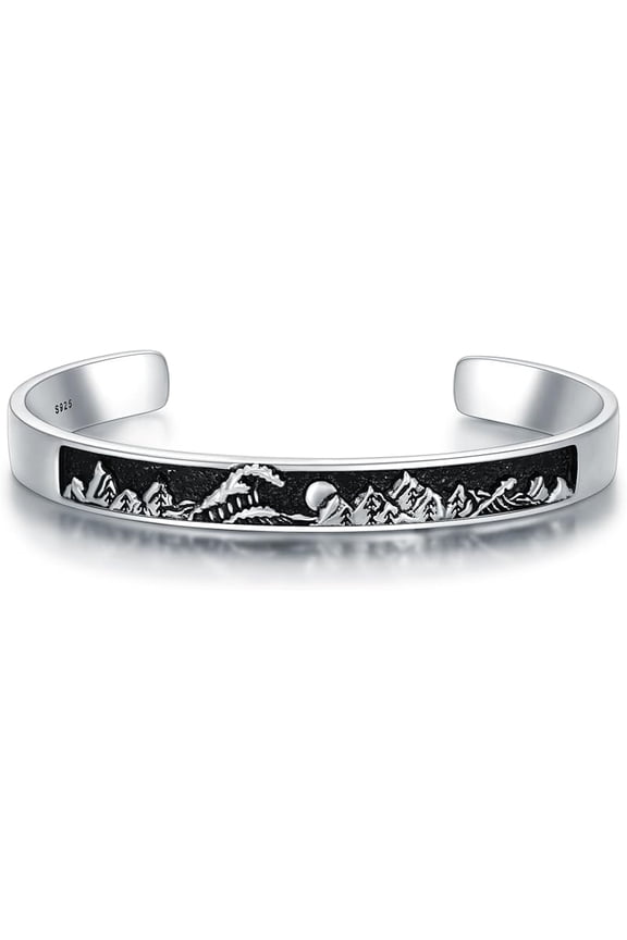 925 Sterling Silver Bangle Cuff for Men