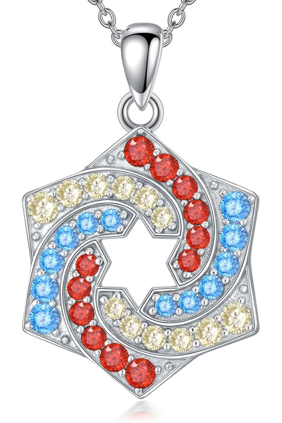 925 Sterling Silver Flower/Animal Necklace,Agate Opal Pearl Moissanite Necklace, Silver Butterfly Flower Pendant for Women Lovers