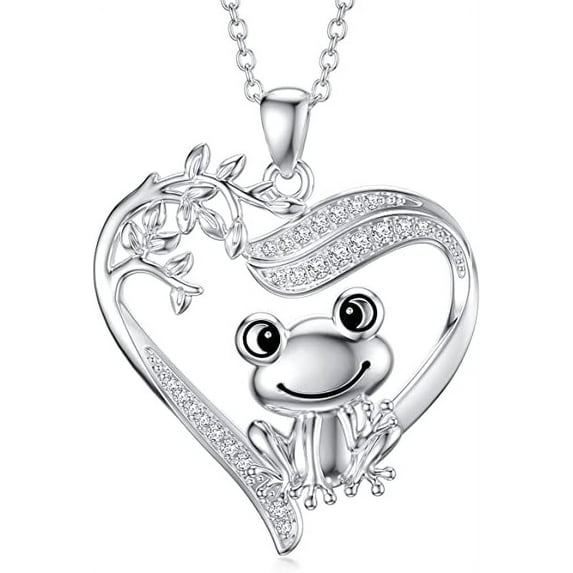 SOULMEET 925 Sterling Silver Frog Pendant Birthday Jewelry Gifts for Women Sister Mom