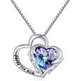thumbnail image 1 of SOULMEET 925 Sterling Silver I Love You Mom Heart Necklace with Austrian Crystals Gifts for Women Friends Mom, 1 of 7