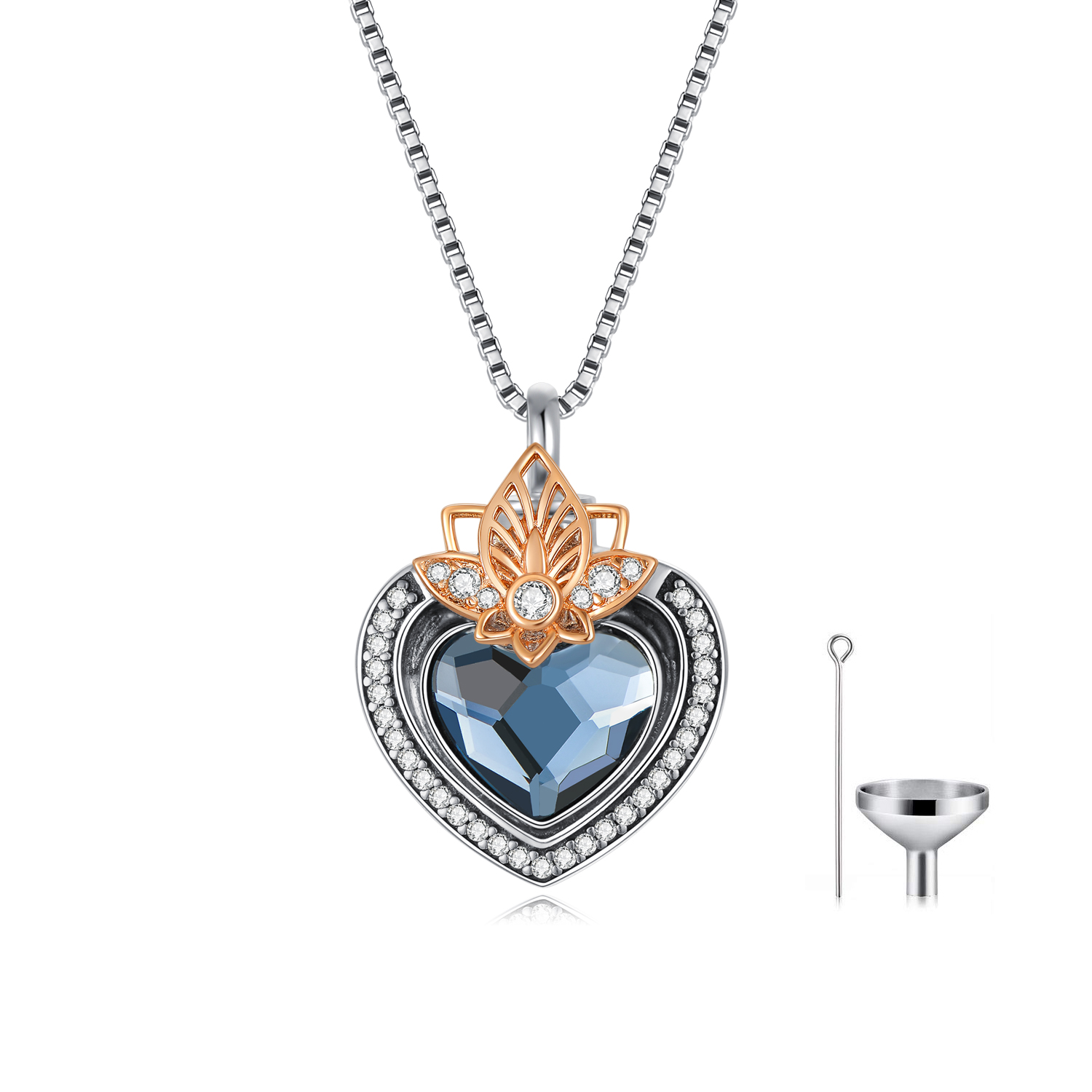 XIUDA 925 Sterling Silver Cremation Urn Necklace - Memorial Locket Pendant For Ashes, Hair, Or Keepsakes