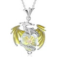thumbnail image 1 of SOULMEET Christmas Gifts Dragon Necklace 925 Sterling Silver Heart Shaped Crystal Pendant Jewelry Gifts for Women Mother Daughter Nana, 1 of 7