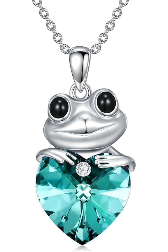 Frog Necklace 925 Sterling Silver Frog Pendant Jewelry for Women