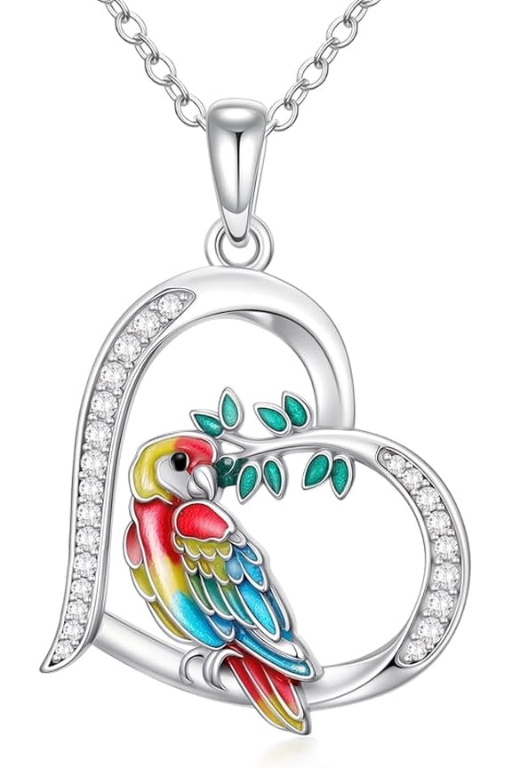 Hummingbird/Phoenix/Owl/Dove/Flamingo/Raven/Blue Jay/Cardinal/Peacock/Eagle/Parrot/Robin Necklace for Women 925 Sterling Silver Bird Pendant Necklace Animal Jewelry Gift for Mother Wife