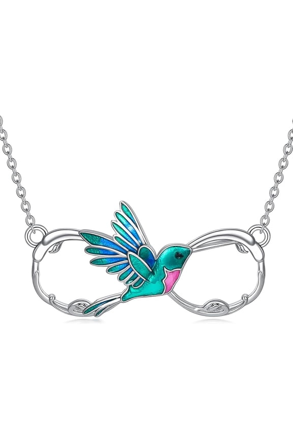 Hummingbird/Phoenix/Owl/Dove/Flamingo/Raven/Blue Jay/Cardinal/Peacock/Eagle/Parrot/Robin Necklace for Women 925 Sterling Silver Bird Pendant Necklace Animal Jewelry Gift for Mother Wife