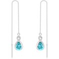 thumbnail image 1 of SOULMEET Infinity Gemstone Threader Earrings Long Chain Drop Earrings 925 Sterling Silver 12 Birthstone Birthday Jewelry Gifts for Women (Gift Box), 1 of 7