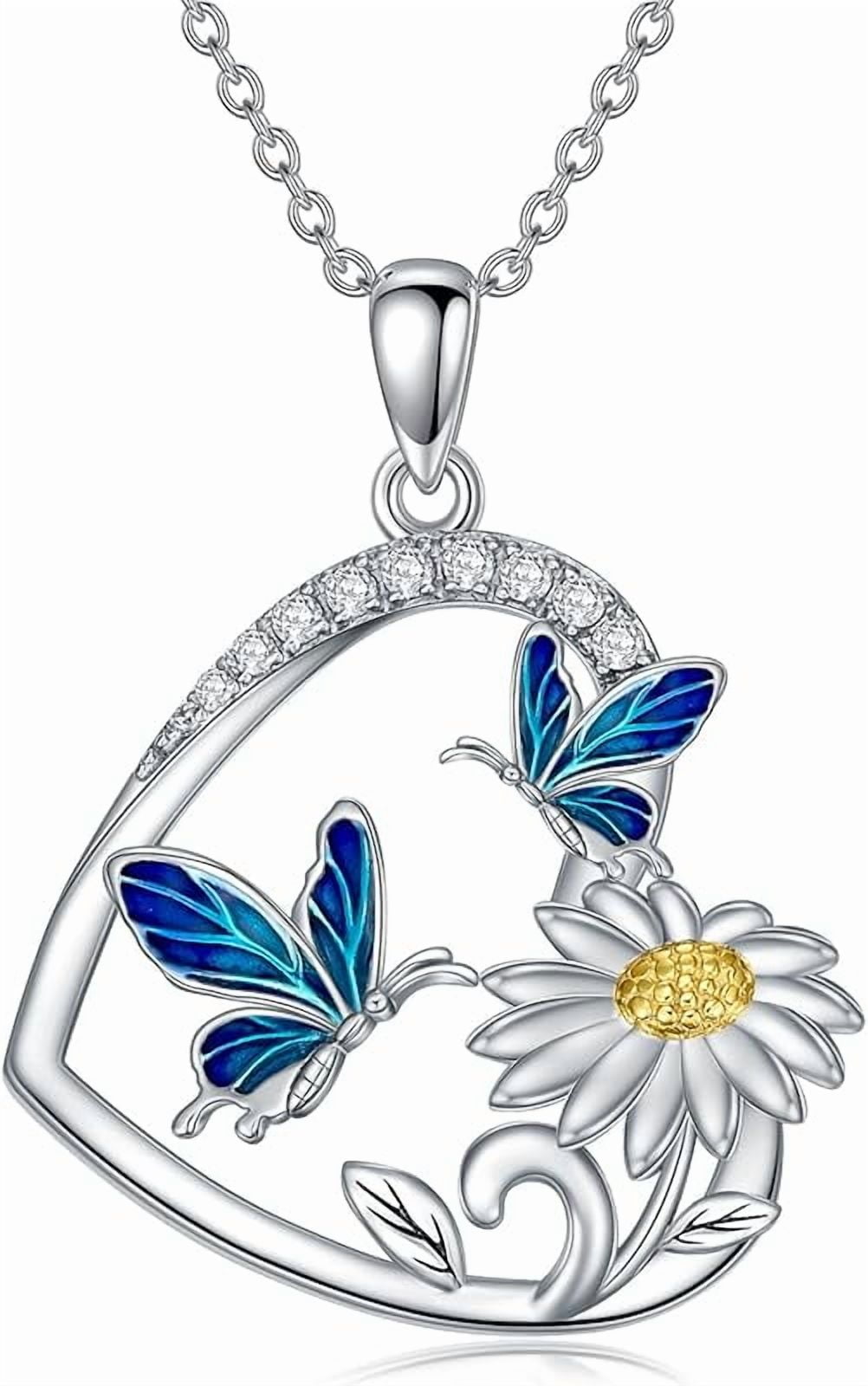 SOULMEET Ladybug/Dragonfly/Butterfly Necklace 925 Sterling Silver Unique Pendant Necklace Mother's Day Birthday Christmas Jewelry Gifts for Women Mother Wife