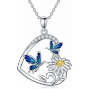 SOULMEET Ladybug/Dragonfly/Butterfly Necklace 925 Sterling Silver Unique Pendant Necklace Mothers Day Birthday Christmas Jewelry Gifts for Women Mother Wife