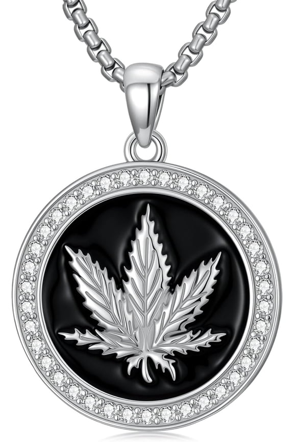 Maple Leaf Necklace 925 Sterling Sliver Leaf Pendant Fall Jewelry Gifts for Women Men