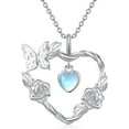 thumbnail image 1 of SOULMEET Natural Moonstone Butterfly Pendant Necklace for Women 925 Sterling Silver Moonstone Gemstone Jewelry for Her, 1 of 10