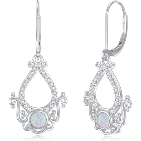 SOULMEET Opal Leverback Earrings 925 Sterling Silver Earrings Dangle Drop Earring Women Jewelry Gifts