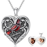 SOULMEET Personalized Silver Locket Necklace That Holds Pictures Photo Keep Someone Near to You, Memorial Custom Lockets Necklaces Letters Engraving for His Her