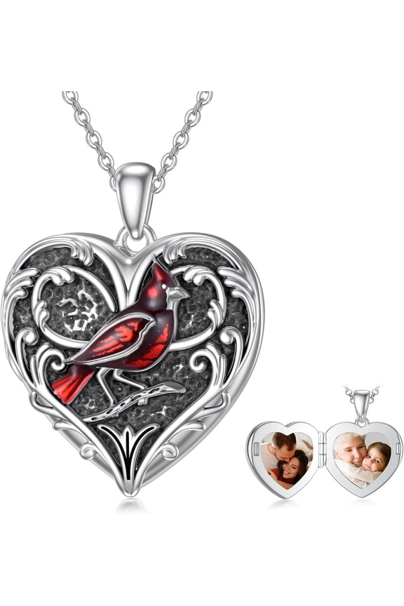 Personalized Silver Locket Necklace That Holds Pictures Photo Keep Someone Near to You, Memorial Custom Lockets Necklaces Letters Engraving for His Her