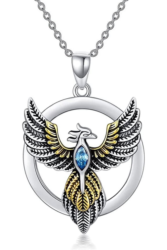 Phoenix Necklace 925 Sterling Silver Phoenix Gifts Anniversary Jewelry Gifts for Women Mom Men Birthday