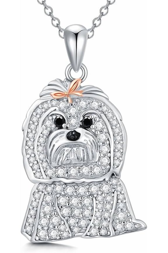 S925 Sterling Silver Dog Pendant Necklaces - 24 Breeds Corgi/Husky/Labrador/Shepherd for Women