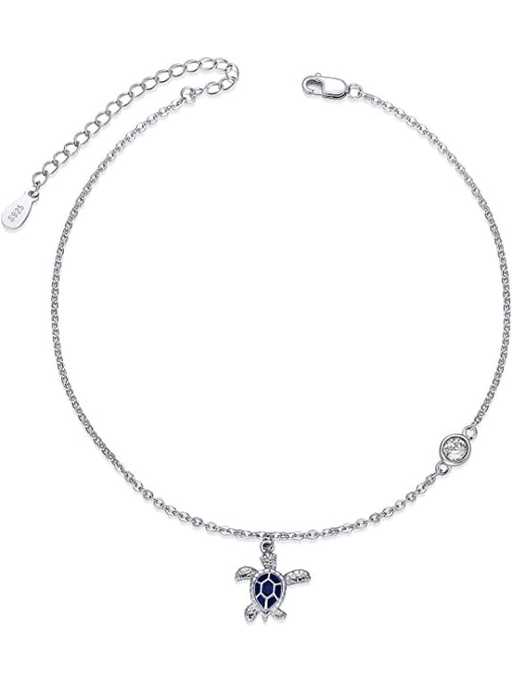 Christmas Gifts Turtle Anklets 925 Sterling Silver Adjustable Foot Ocean Beach Ankle Bracelet for Summer Jewelry Gifts for Women Friends Mother