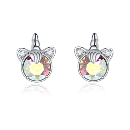 SOULMEET Christmas Gift 925 Sterling Silver Unicorn Earrings Hypoallergenic Unicorn Stud Earrings Jewelry Gifts for Women Daughter