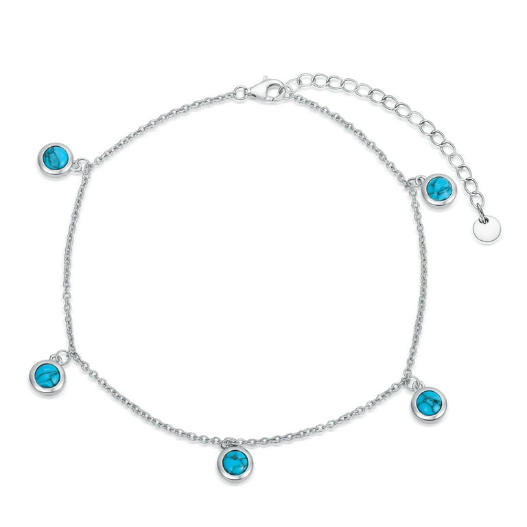 Blue stone sale anklet